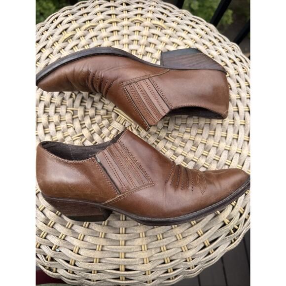 Vintage Guess by Georges Marciano Women’s Size 5.5 Brown Leather Ankle Booties - Picture 10 of 15